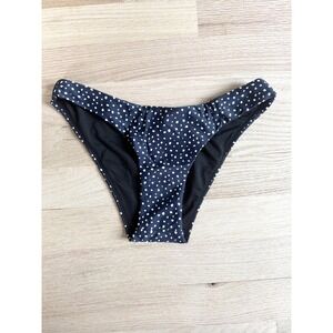 J Crew Reimagined Navy White Polka Dot Bikini Bottoms XXS Recycled